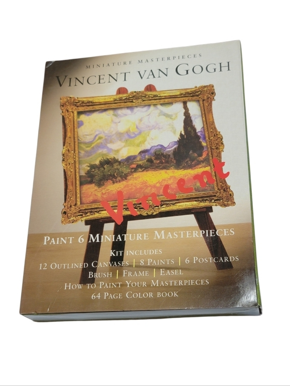 NEW OLD STOCK! VINCENT VAN GOGH Paint 6 Miniature Masterpieces Canvas Art Kit